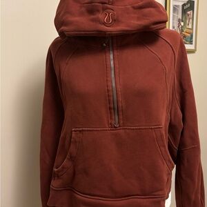 Lululemon Athletica cropped half zip scuba sweatshirt
